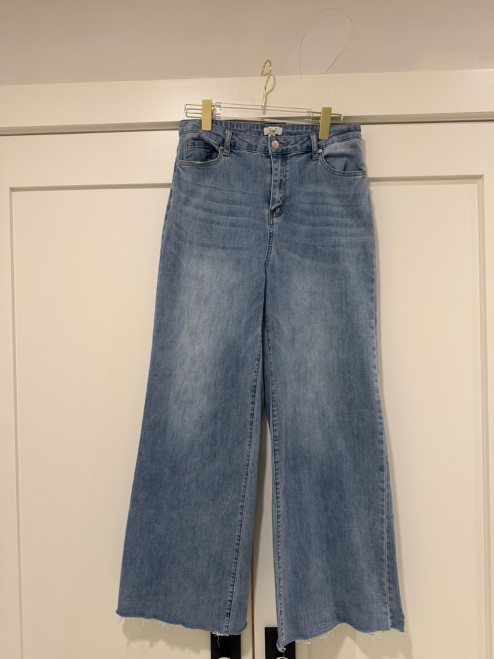 Easel Light Blue Wide-Leg High-Rise Jeans Size M - Picture 2 of 9